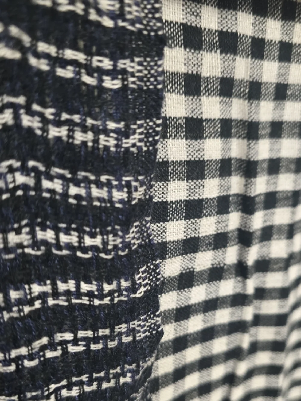 Black & White Check Scarf / Wrap